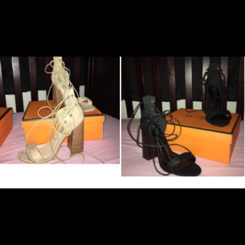 Lace Up Sandal Heels